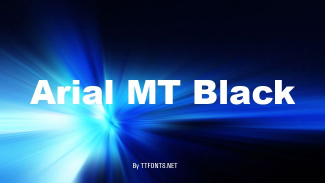 Arial MT Black example